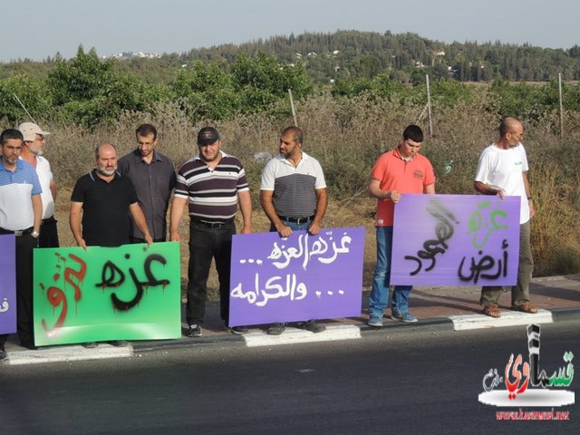 ابناء الحركة الاسلامية في المثلث الجنوبي  يتظاهرون ضد عدوان غزة 